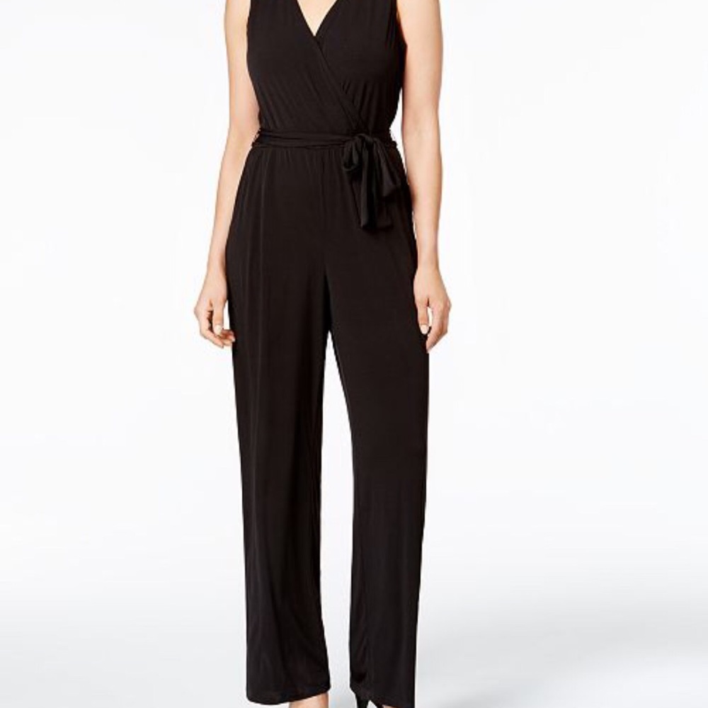 NY Collection Belted jumpsuit